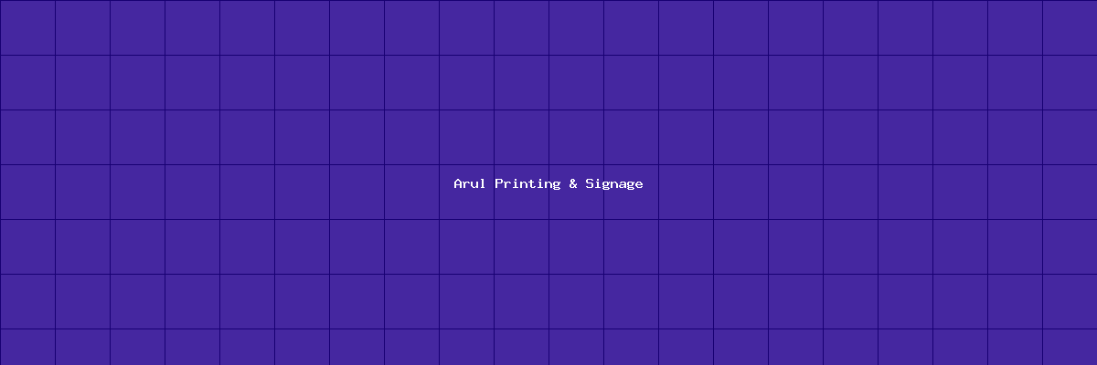 Arul Printing & Signage banner